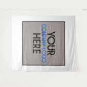 Logoachtergrond voor handelsbeurs van Custom Compa Wandkleed (Voorkant (horizontaal))