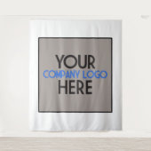 Logoachtergrond voor handelsbeurs van Custom Compa Wandkleed (Voorkant)