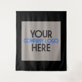 Logoachtergrond voor handelsbeurs van Custom Compa Wandkleed (Voorkant)