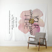 Logoachtergrond voor handelsbeurs van Custom Compa Wandkleed (In Situ (horizontaal))