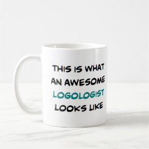 logoloog, geweldige koffiemok