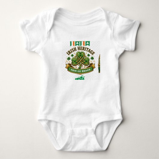 Logoontwerp voor Lucky Irish Spirit-viering Romper (Voorkant)