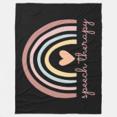 Logopedie I - Boho Regenboog Fleece Deken (Voorkant)