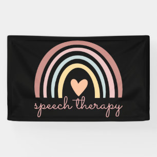 Logopedie I - Boho Regenboog Spandoek