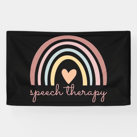 Logopedie I - Boho Regenboog Spandoek (Horizontaal)