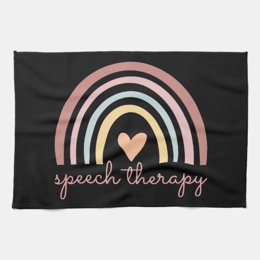 Logopedie I - Boho Regenboog Theedoek (Horizontaal)