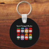 Logopedie Is Mijn Jam Kerst Logopedie Sleutelhanger (Voorkant)
