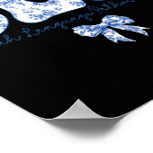 Logopedie Retro Slp Coquette Blauw Poster (Hoek)