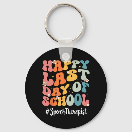 logopedist blij laatste dag van de schoolleraar sleutelhanger (Voorkant)