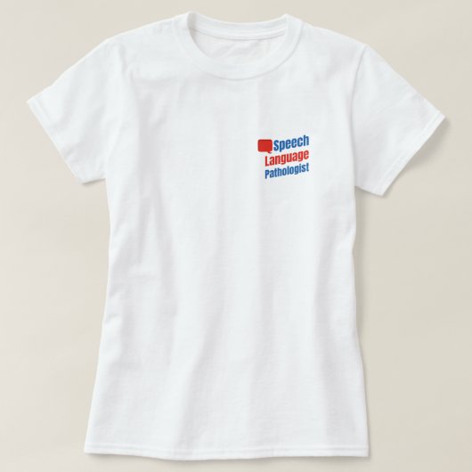 Logopedist Communicatie bubbel T-shirt (Design voorkant)