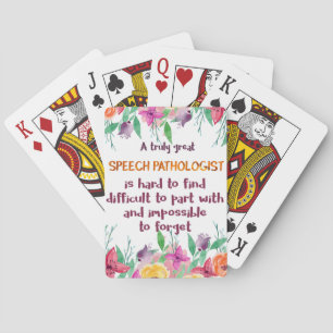Logopedist Geschenk School Spraakterapeut Pokerkaarten