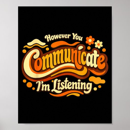Logopedist Maar Communiceren Luisteren Poster (Voorkant)
