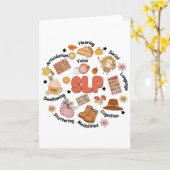 Logopedist Slp Herfst Dankdag Kaart (Gele Bloem)