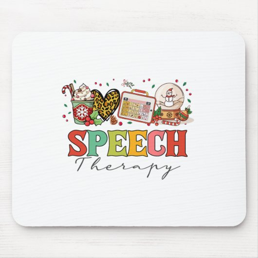 Logopedist Slp Kerstmis Thanksgiving Muismat (Voorkant)