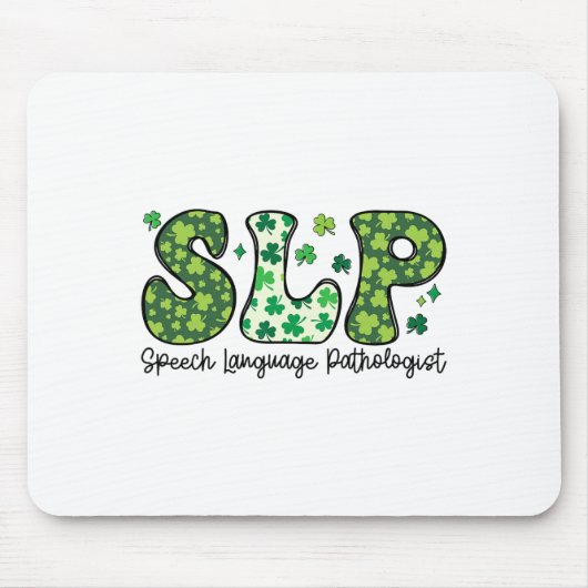 Logopedist St. Patrick's Day-spraak Muismat (Voorkant)