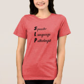 Logopedist trui Tri-Blend shirt (Voorkant)