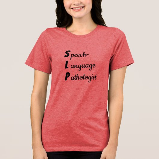 Logopedist trui Tri-Blend shirt (Voorkant)