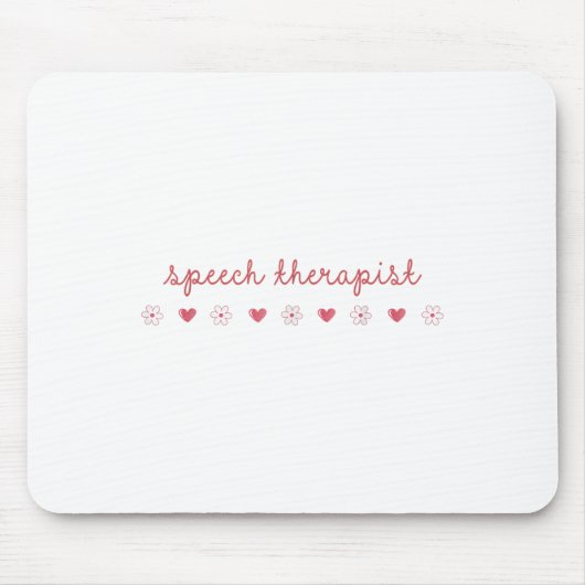 logopedist Valentijnsdag Daisy SLP Therapy Muismat (Voorkant)