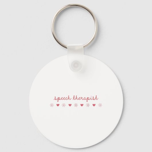 logopedist Valentijnsdag Daisy SLP Therapy Sleutelhanger (Voorkant)
