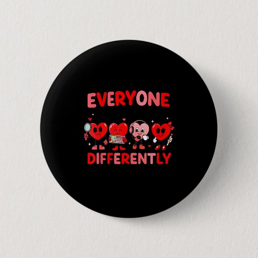Logopedist Valentijnsdag Ronde Button 5,7 Cm (Voorkant)