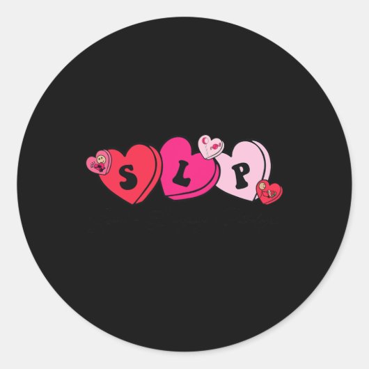 Logopedist Valentijnsdag Ronde Sticker (Voorkant)