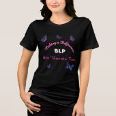 Logopedist Vlinderontwerp Tri-Blend Shirt (Voorkant)