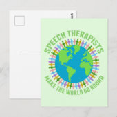 Logopedisten laten de wereld draaien Cute SLP Briefkaart (Voorkant / Achterkant)
