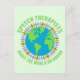 Logopedisten laten de wereld draaien Schattige SLP Briefkaart