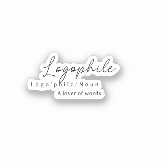 Logopile met Definitie-Sticker Sticker (Voorkant)