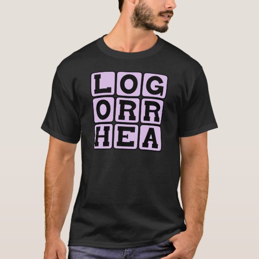Logorroe, incoherent spraakzaamheid t-shirt (Voorkant)