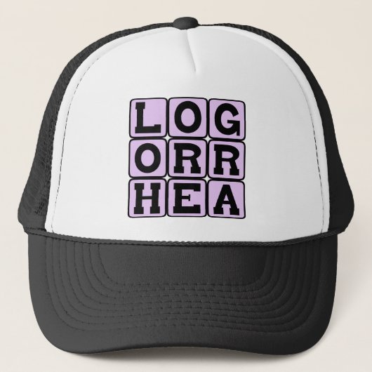 Logorroe, incoherent spraakzaamheid trucker pet (Voorkant)