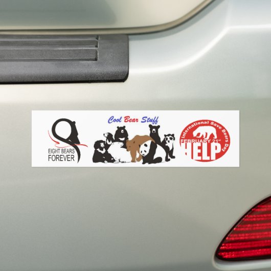 Logo's van 8Bearsvoorgoed.com Bumpersticker (Op auto)