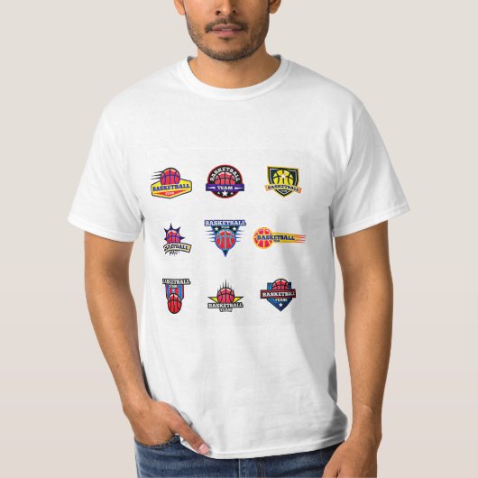 Logo's van NBA-basketbalteams T-shirt (Voorkant)