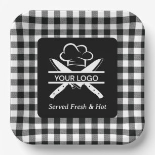 Logo's voor Foodtrucks, Straatverkopers en Afhaalr Papieren Bordje