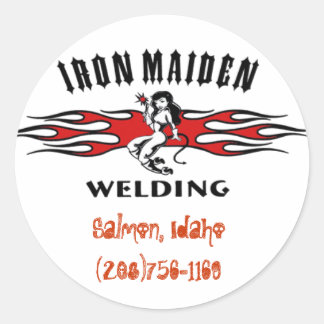 LogoTranspnonumb, Salmon, Idaho(2008)756-1169 Ronde Sticker