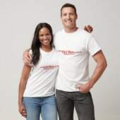 Logotype en URL rood T-shirt (Unisex)