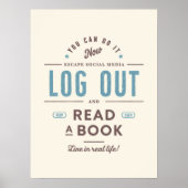 Logout en lees een Boek Poster (Voorkant)