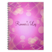 Logroze ronddraaiende spiraaljournaal van de loopb notitieboek (Voorkant)