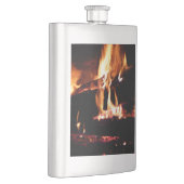 Logs in the Fireplace Warm Fire Photography Flacon (Rechts)