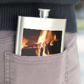 Logs in the Fireplace Warm Fire Photography Flacon (Voorbeeld)