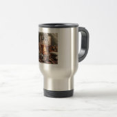 Logs & Lazy Mornings Camp Mug – Rustic Adventure Reisbeker (Voorkant rechts)