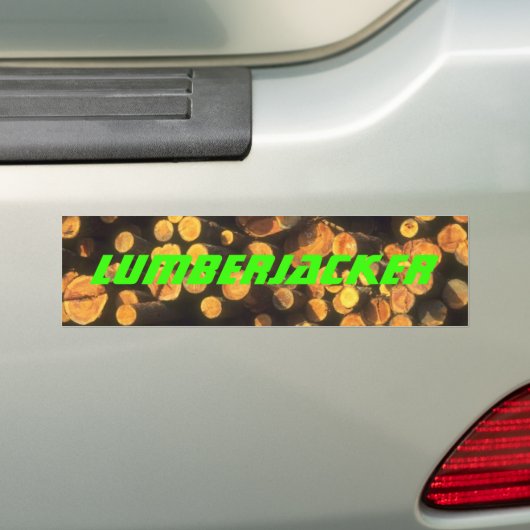 Logs Logging Pulp Lumberjacker Lumberjack Gifts Bumpersticker (Op auto)