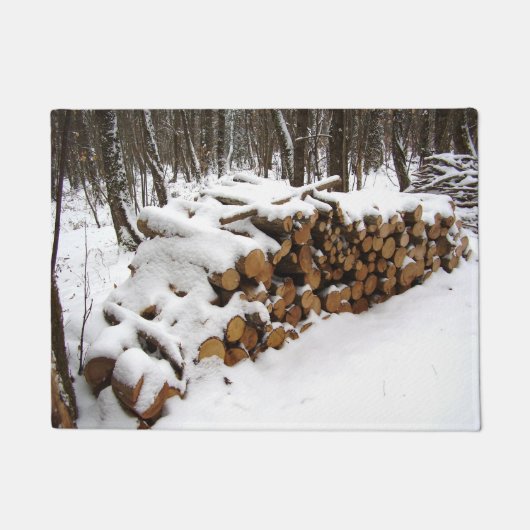 Logstapel in de Bossen Deurmat (Voorkant)