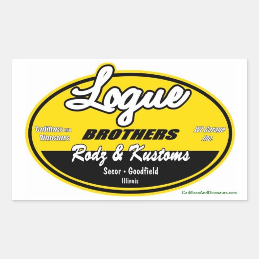 Logue Brothers Decal Rechthoekige Sticker (Voorkant)