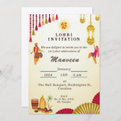 Lohri uitnodiging (Voorkant / Achterkant)