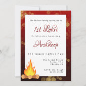 Lohri uitnodigingskaart Eerste Lohri uitnodiging (Voorkant)