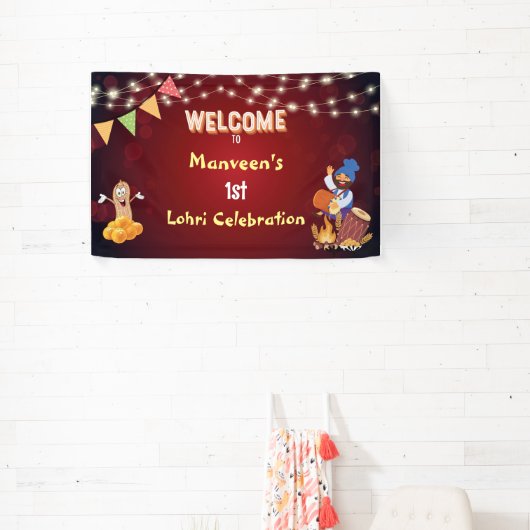 Lohri Welkomstbanner Spandoek (Insitu)