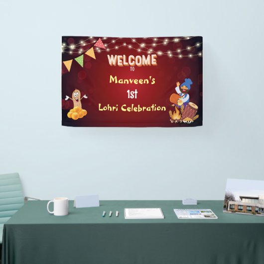 Lohri Welkomstbanner Spandoek (Beurs)
