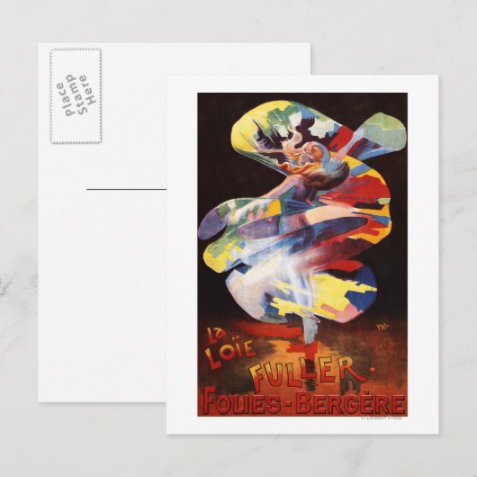 Loie Fuller bij het theater Folies-Bergere Briefkaart (Voorkant / Achterkant)