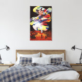Loie Fuller bij het theater Folies-Bergere Canvas Afdruk (Insitu (Slaapkamer))